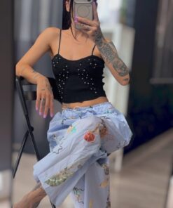 Alternative view of Black Strass Top