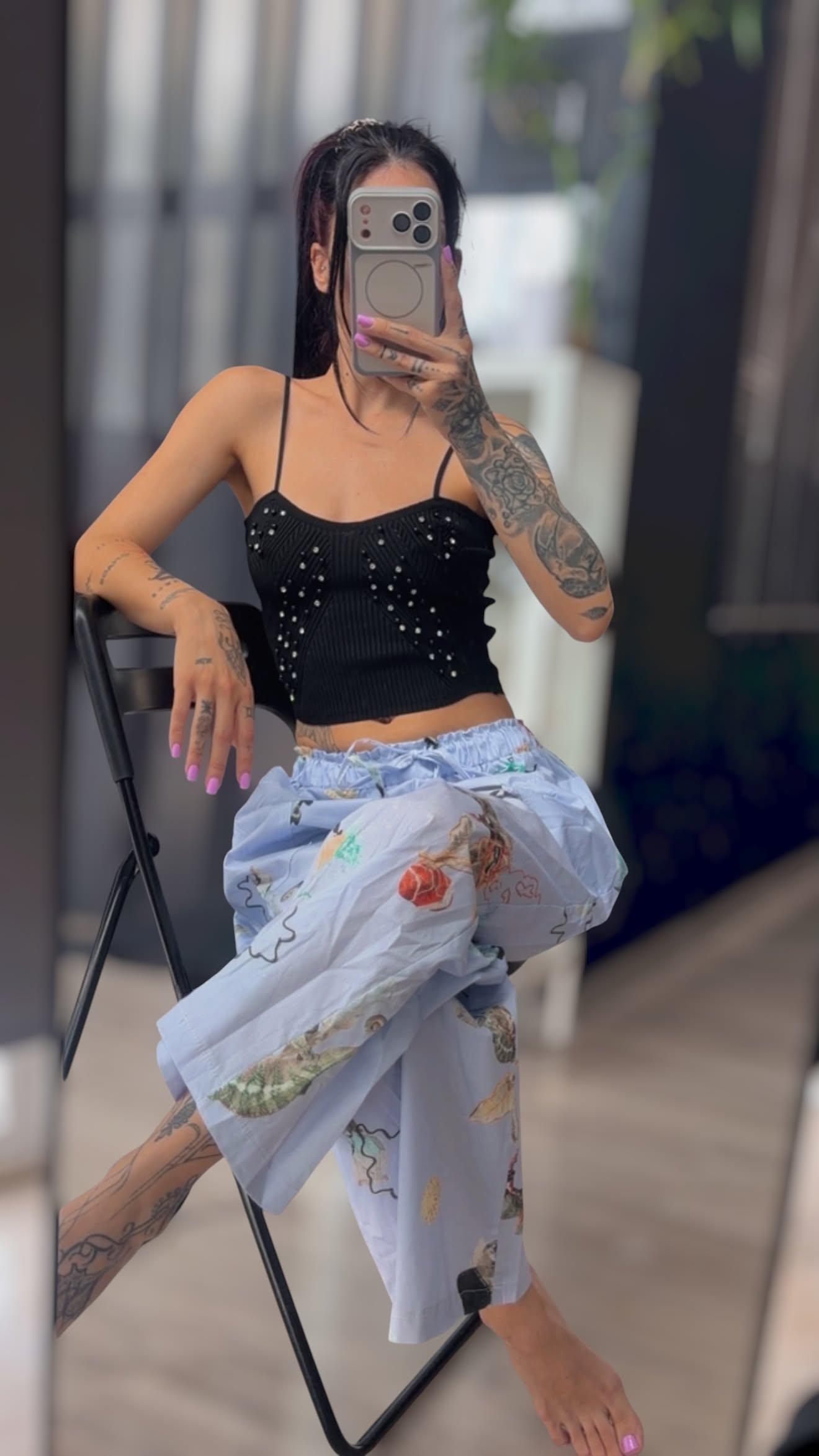 Black Strass Top - Image 2