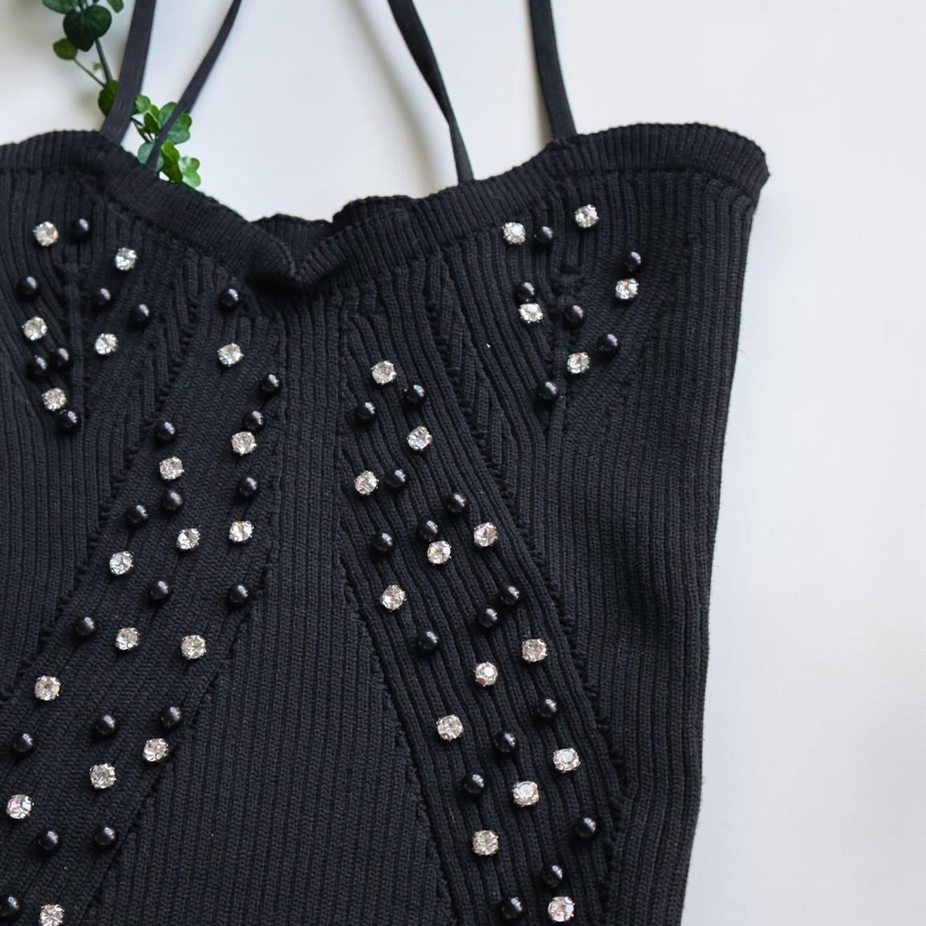 Black Strass Top